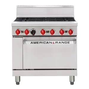 American Range 5 x Burner Top 36" Oven Range AAR.5B.N