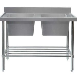 Mixrite Stainless Steel Double Sink Bench