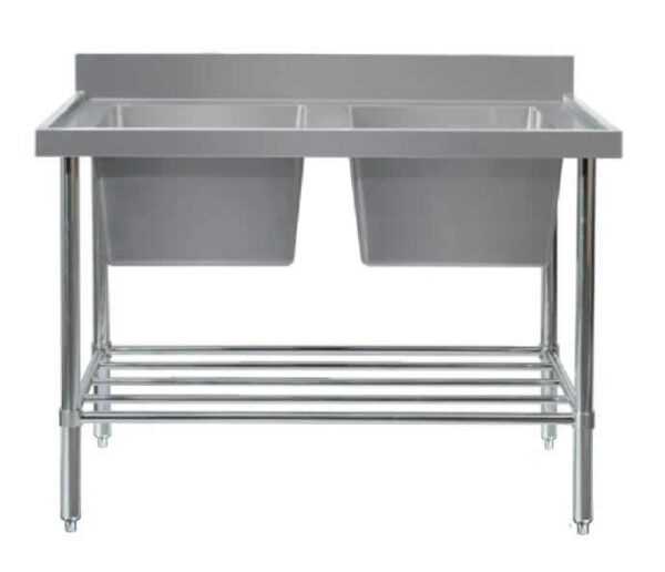 Mixrite Stainless Steel Double Sink Bench