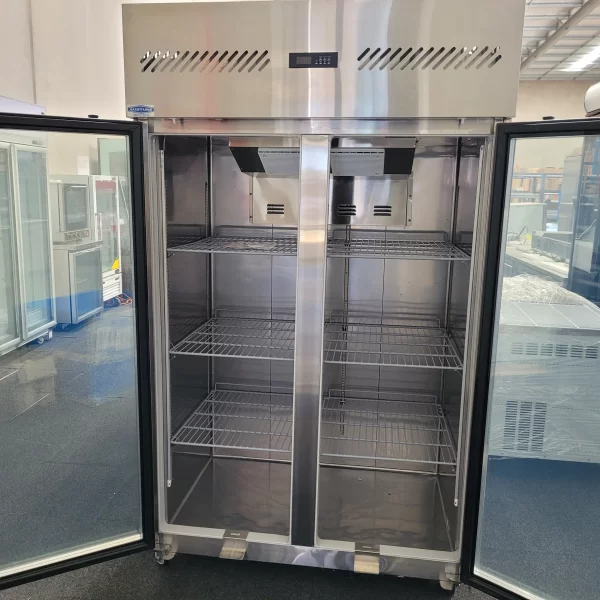 Commercial Upright Display Freezer with 2 Glass Doors CFG120-2 sale in Australia