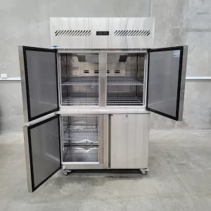 Second-hand Commercial Upright Freezer with 4 Split doors, commercial upright freezer for sale in sydney and australia, used commercial upright freezer for sale, refurbished commercial upright freezer sale, austune upright freezer for sale