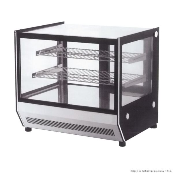 Bonvue Counter top square glass cold food display, GN-900RT, countertop square glass display fridge for sale