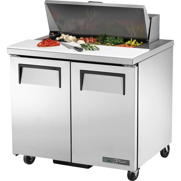 True Salad Prep Counter 2 door, TSSU-36-08-HC, commercial prep fridge for sale, salad prep fridge for sale, prep fridge for sale