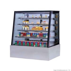 Bonvue Deluxe Chilled Display Cabinet, SLP830C, slanted front glass, 4 shelves, SLP840C, 1200mm wide cake display fridge, SLP850C, 1500mm wide cake display fridge, SLP860C, 1800mm wide cake display fridge, SLP870C, 2000mm wide cake display