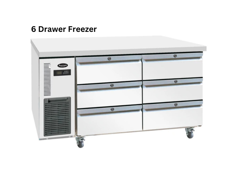 Austune Under Bench 6 Drawer Freezer, CUF150-3D-6
