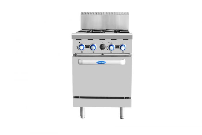 Cookrite Gas 4 BURNERS WITH OVEN, AT80G4B-O-NG