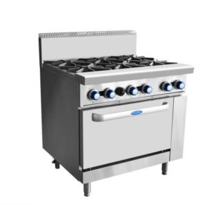 Cookrite Gas 6 Burners with Oven, AT80G6B-O-NG
