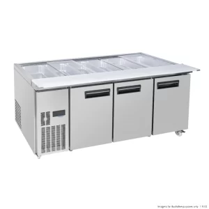 PG210FA-XB, 3 Door Refrigerated Open Top Salad Station 2100mm